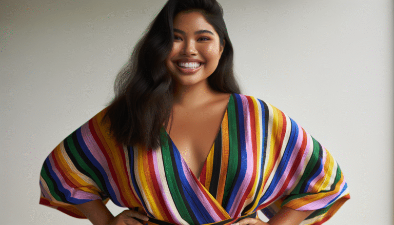 Photo plus size striped shirt